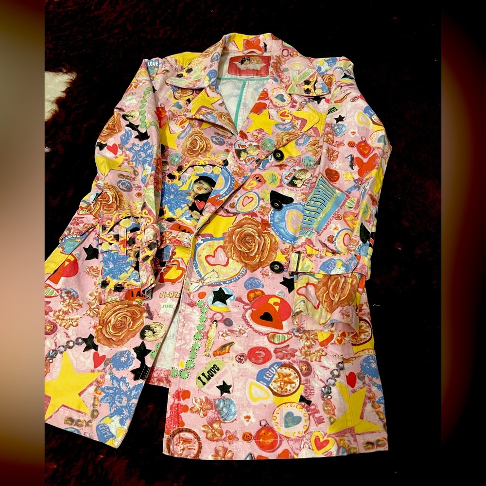Colorful unique pea coat